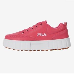 Fila Hot Pink Sandblast Low Sneaker, Reflective
